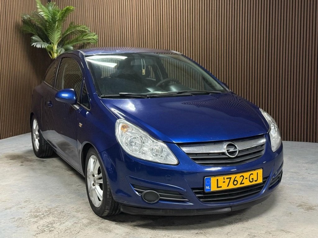 Opel Corsa 1.2-16V Cosmo (bj 2008), Auto's, Opel, Voorwielaandrijving, Parkeersensor, 4 cilinders, Blauw