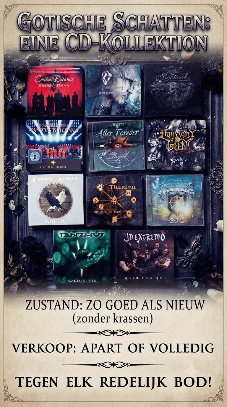 Gothic Metal CD Collectie - Zo goed als nieuw, Ophalen of Verzenden, Zo goed als nieuw, Album, Inclusief doosje
