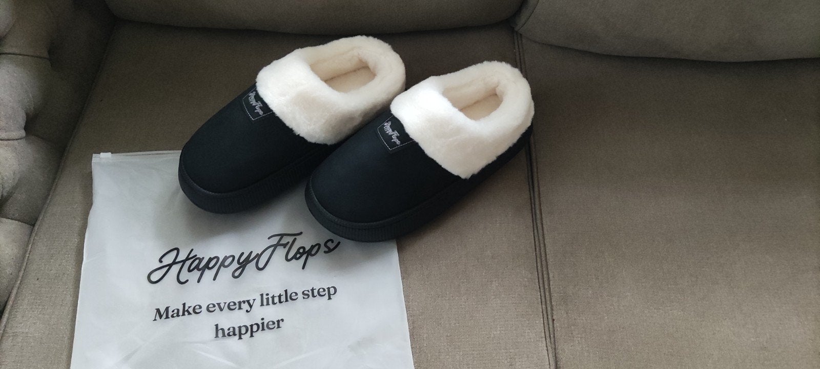 HappyFlops Pantoffels NIEUW - Maat 42-43 happycomfy, Kleding | Dames, Zwart, Nieuw, Ophalen of Verzenden, HappyFlops
