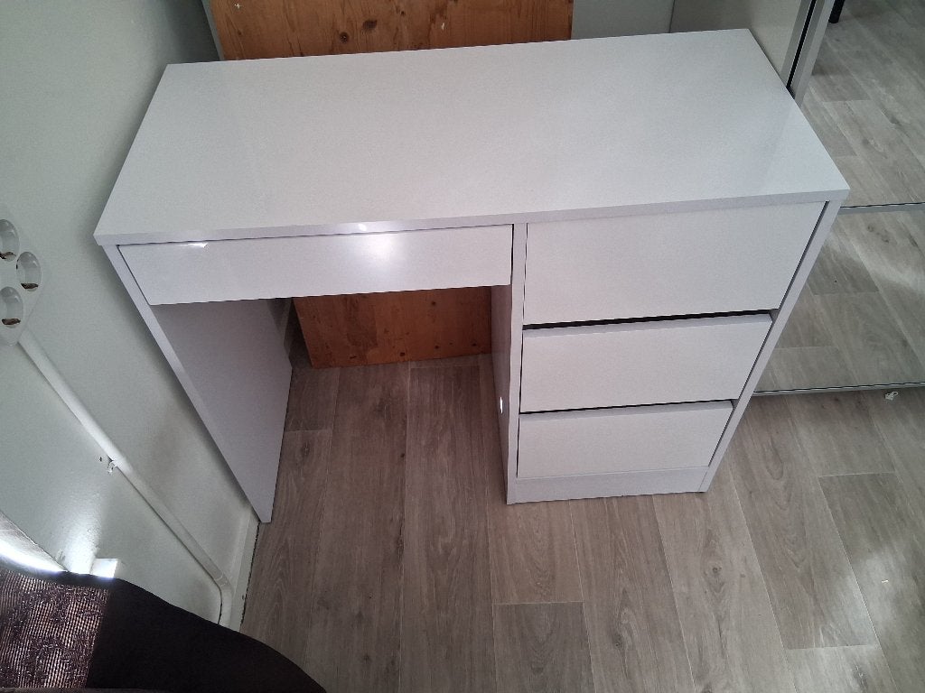 Kaptafel hoogglans wit b92xd40xh75cm, Ophalen, Gebruikt, 50 tot 100 cm, Minder dan 100 cm