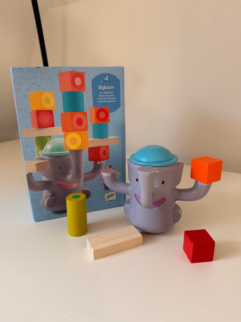 Djeco Bigboum Balansspel Olifant, Ophalen of Verzenden, Zo goed als nieuw, Overige typen