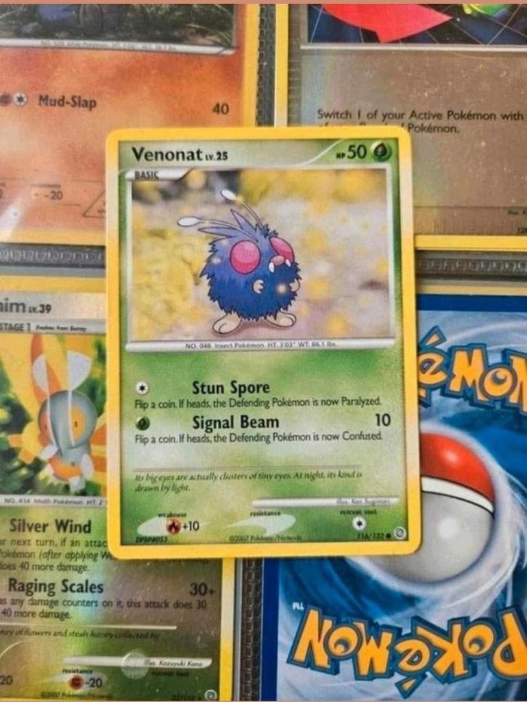 Venonat 116/132 Diamond&Pearl Secret Wonders pokemon kaart, Ophalen of Verzenden, Gebruikt, Losse kaart