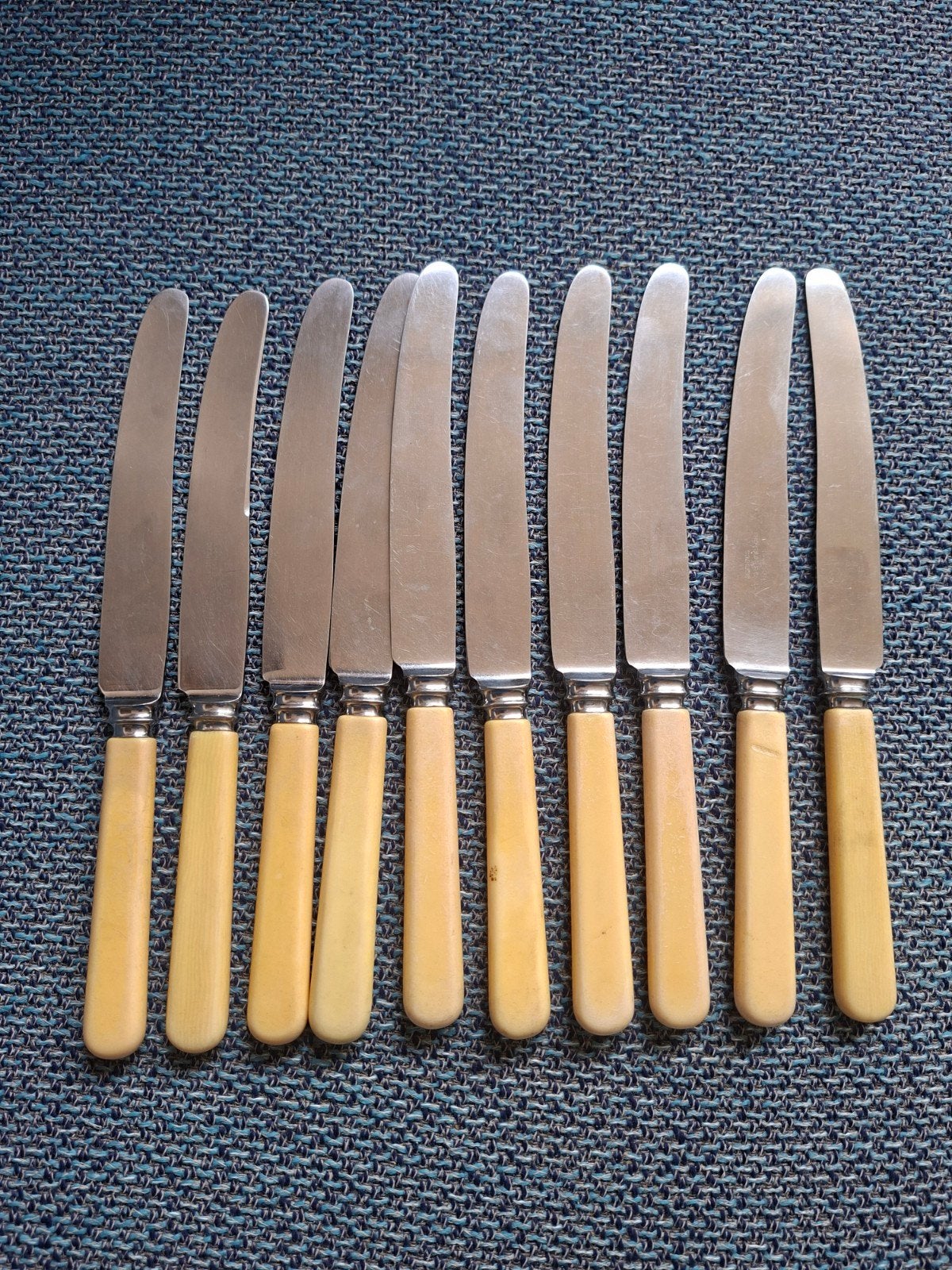 Vintage tafelmessen 10 stuks, Ophalen of Verzenden