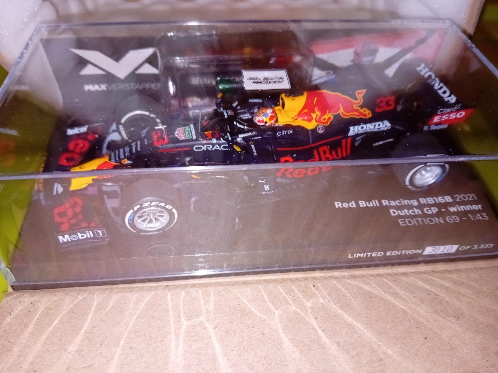 Minichamps 1/43 Max Verstappen eerste overwinning Zandvoort, Ophalen of Verzenden, Nieuw, Formule 1