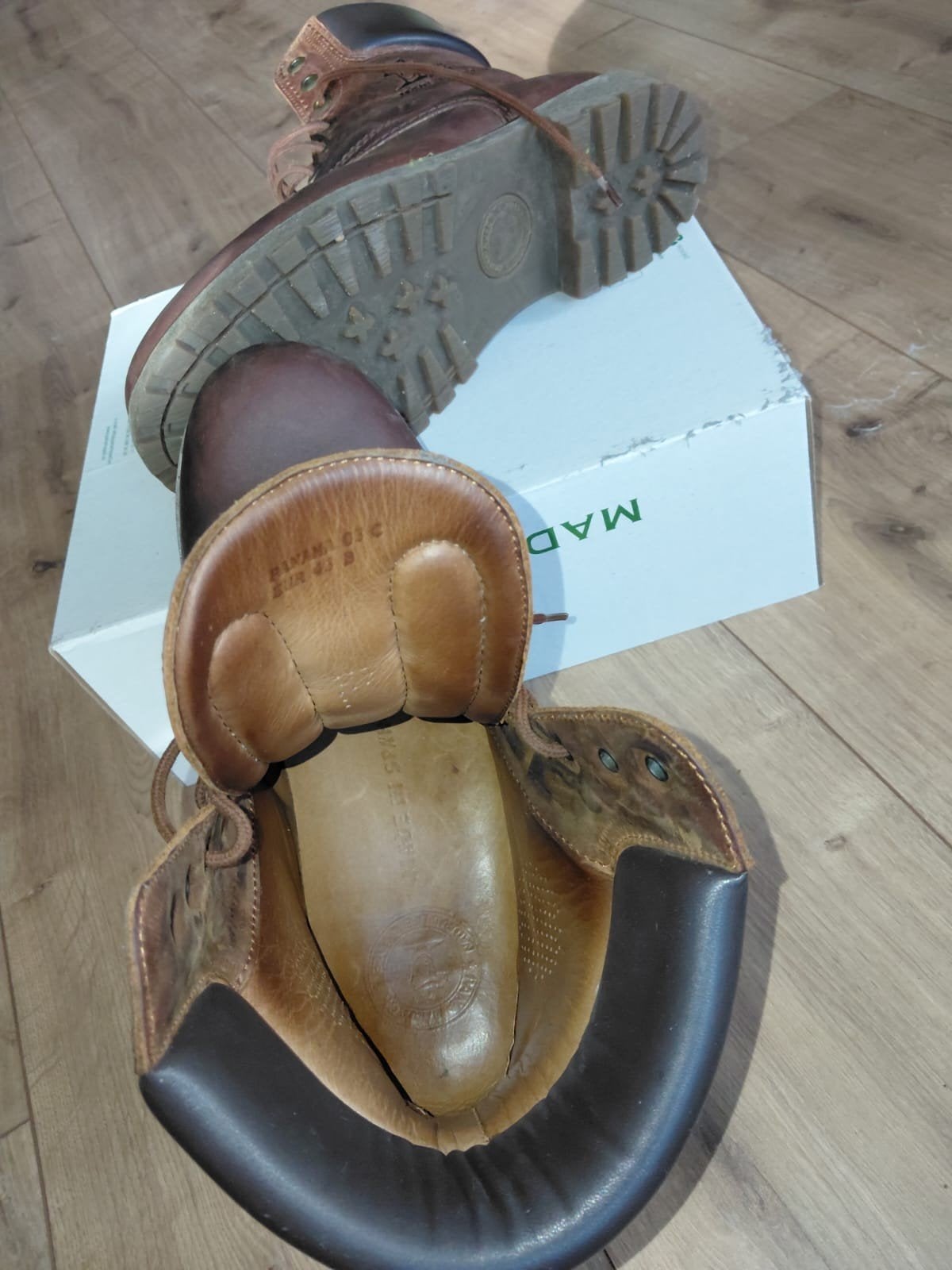 Panama Jack bruine leren boots - Maat 43, Bruin, Verzenden, Boots, Gedragen