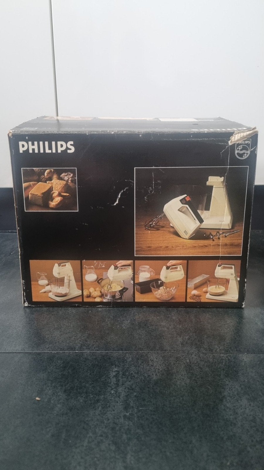 Philips HR1191 Mixer met Kom - Vintage Keukenmachine, 2 tot 3 liter, Ophalen of Verzenden, Zo goed als nieuw, 3 snelheden of meer