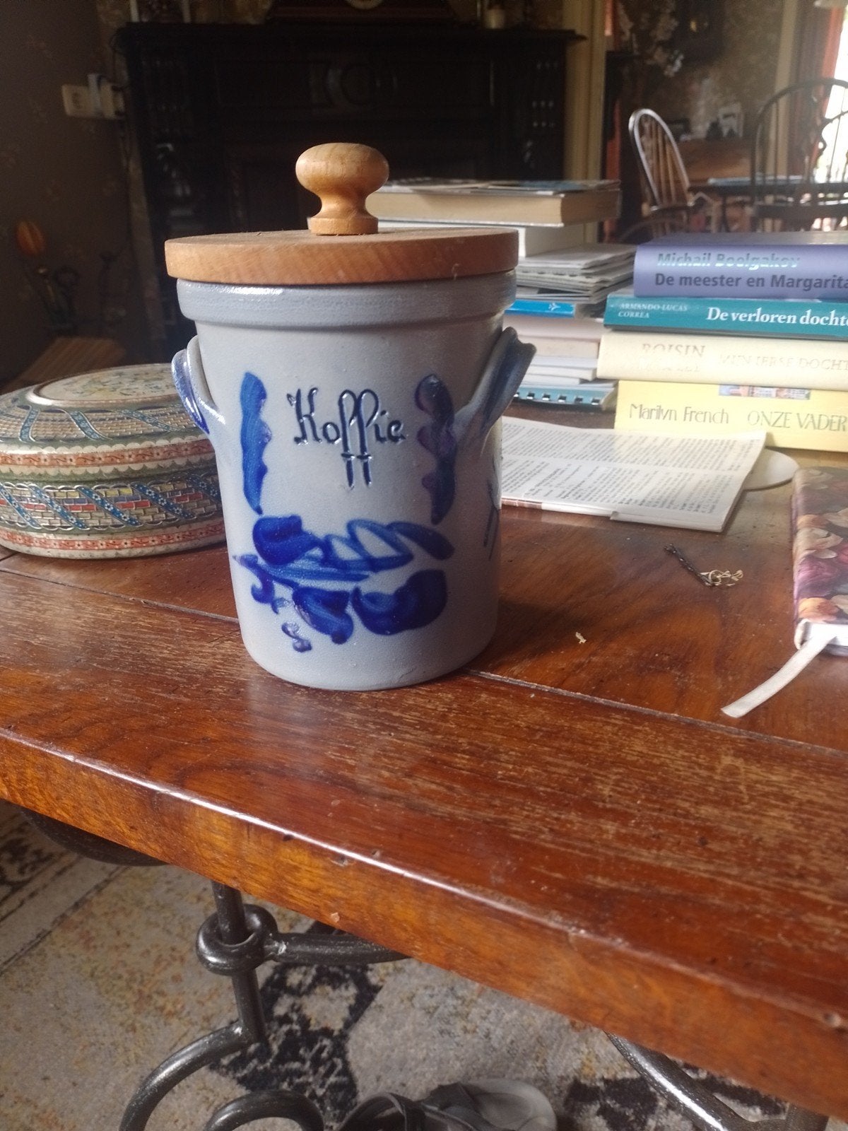 koffievoorraadpot, Ophalen, Zo goed als nieuw, Steen/keramiek