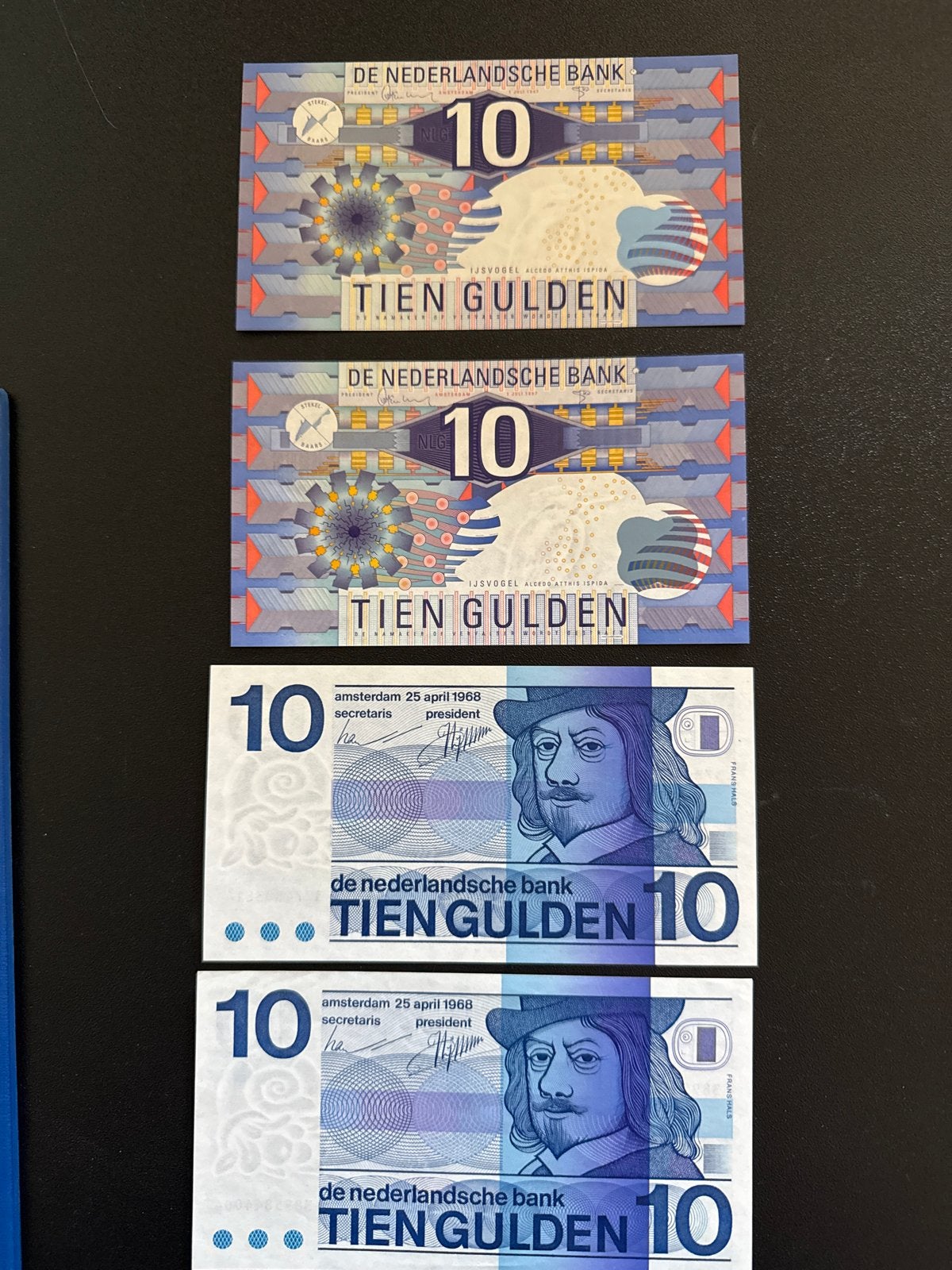 Nederlandse Bankbiljetten 10 Gulden - 4 Stuks, Postzegels en Munten, Bankbiljetten | Nederland, Ophalen of Verzenden, 10 gulden