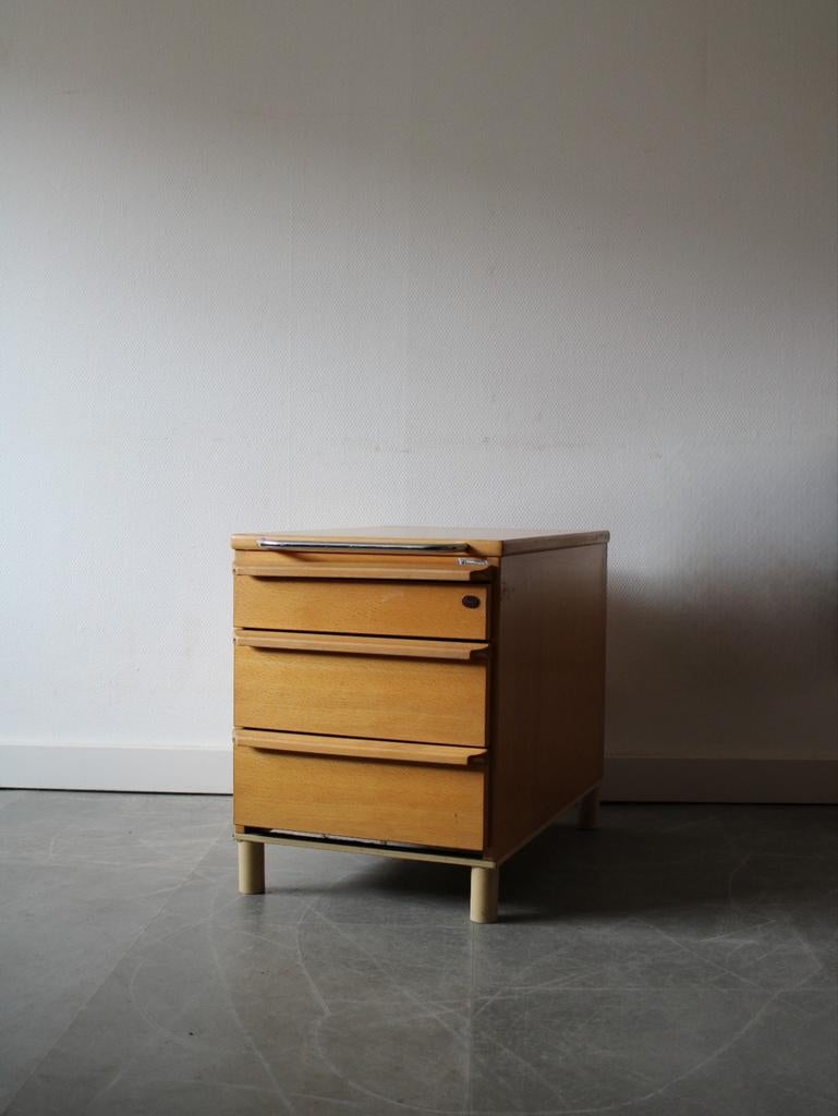 Vintage kantoorkast/ladekast door Kinnarps, Ophalen, Minder dan 50 cm, Gebruikt, 3 of 4 laden