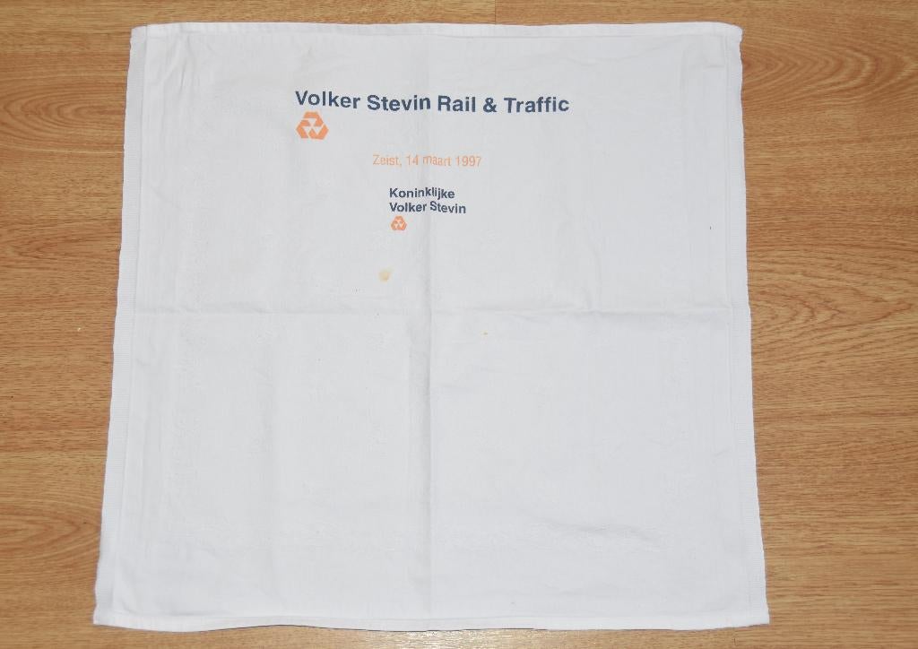Damasten servet Volker Stevin Rail & Traffic, Verzenden, Reclamebord