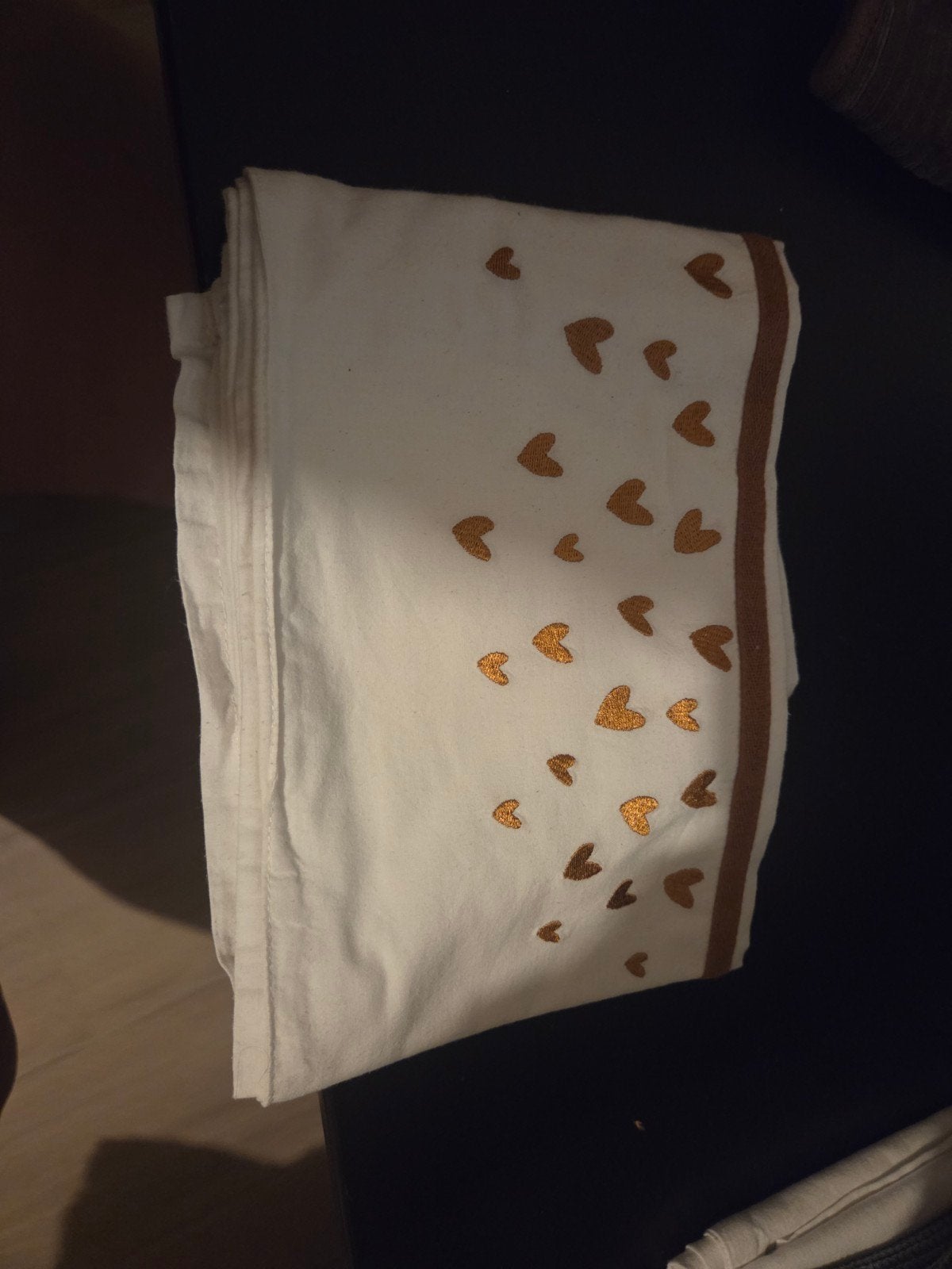 Wieg hoeslaken met hartjespatroon, Kinderen en Baby's, Kinderkamer | Beddengoed, Ophalen, Gebruikt, Jongetje of Meisje, Wieg
