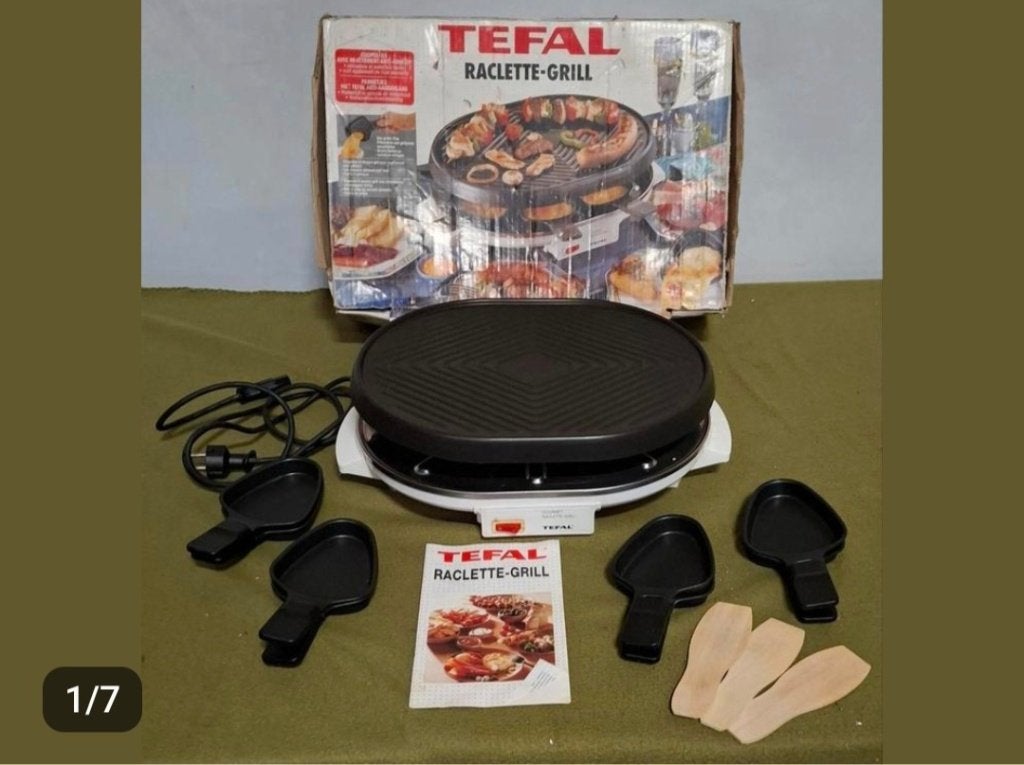Tefal raclette grill / gourmetstel 8 personen, Ophalen of Verzenden, Gebruikt, 4 t/m 7 personen