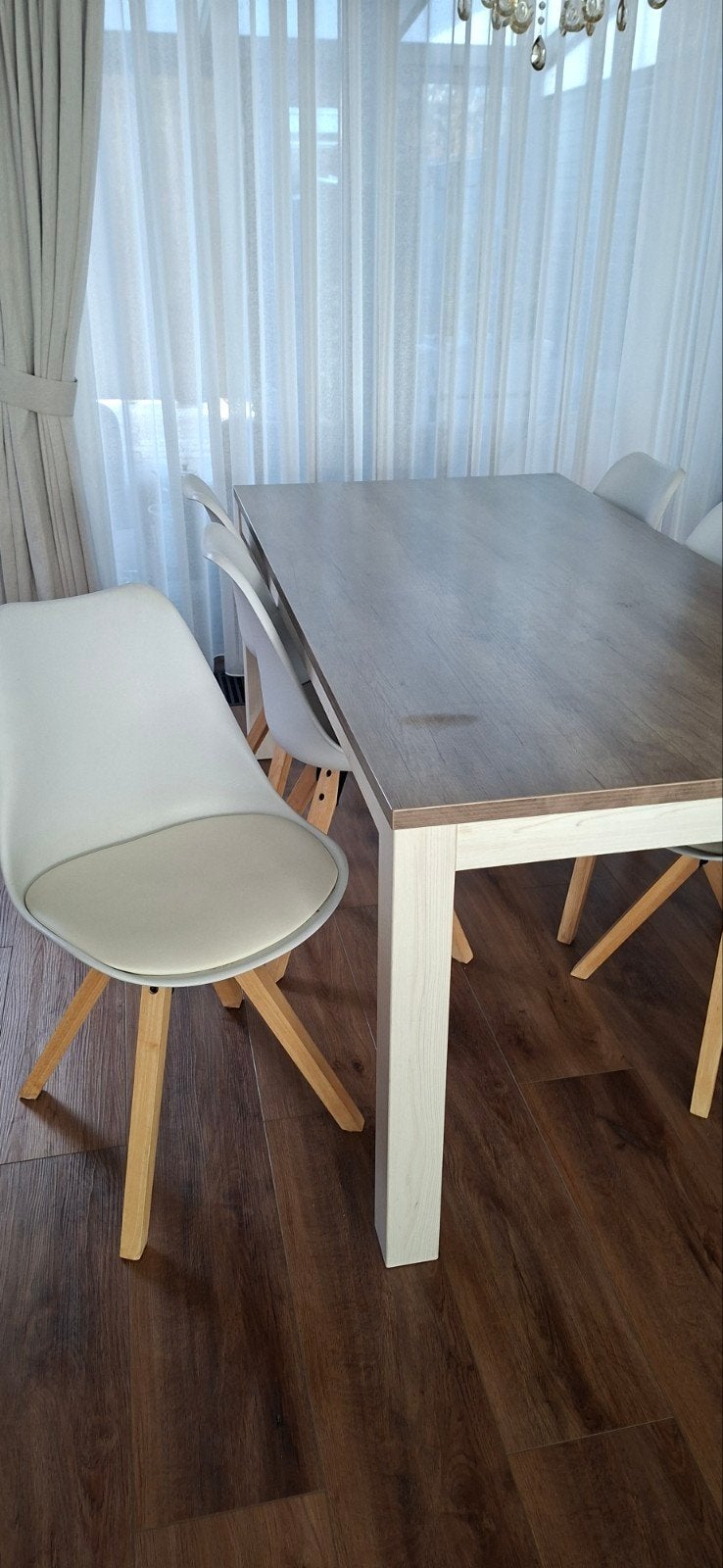 Eettafel met 6 stoelen, Ophalen, Gebruikt, Minder dan 100 cm, 25 tot 50 cm