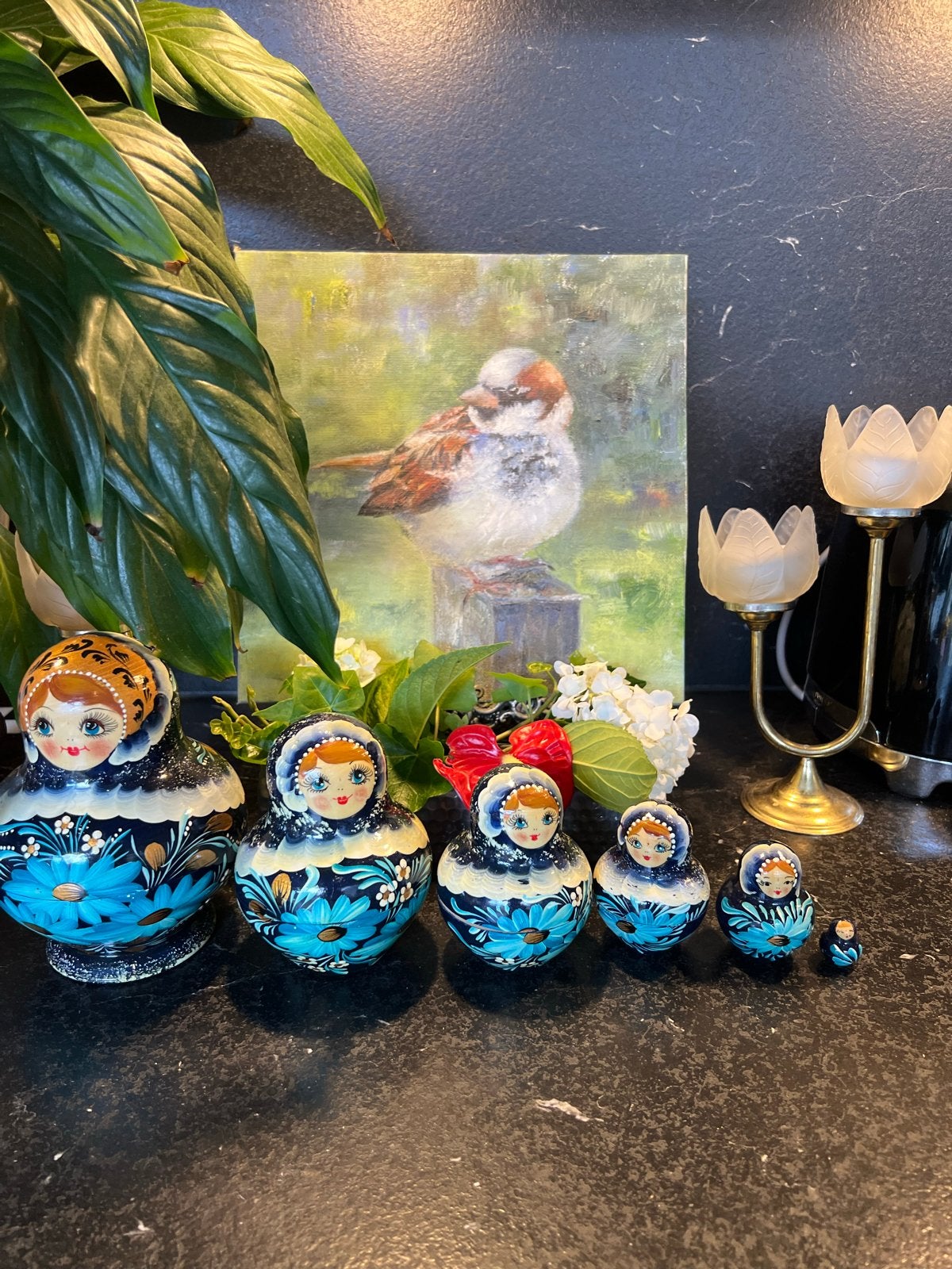 Set van 7 Russische Matroesjka poppen - Handgeschilderd, Verzamelen, Verzenden, Zo goed als nieuw