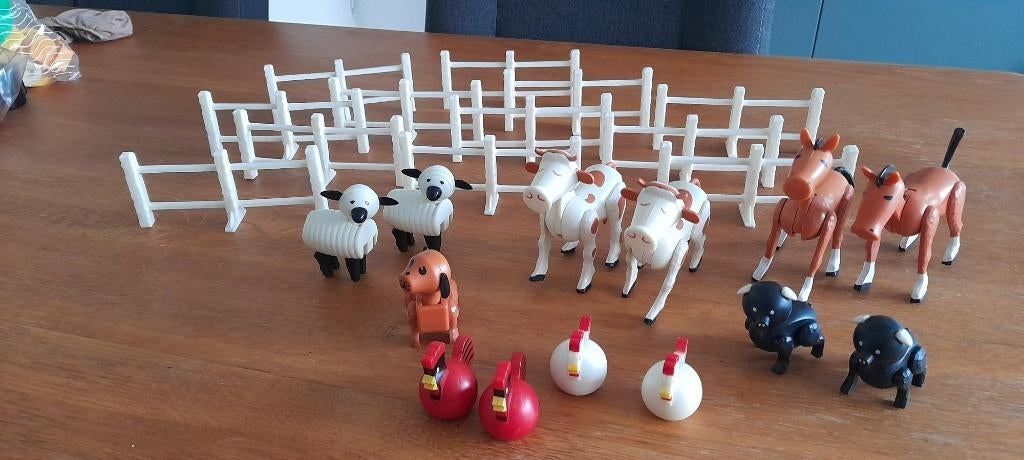 Vintage fisher-price boerderijdieren, Ophalen of Verzenden, Gebruikt, Speelset