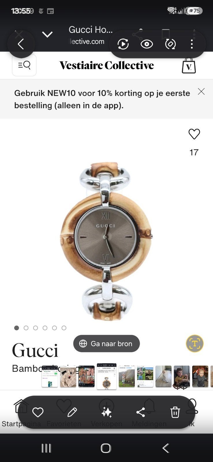 Gucci Bamboo horloge - Elegant en tijdloos, Ophalen of Verzenden