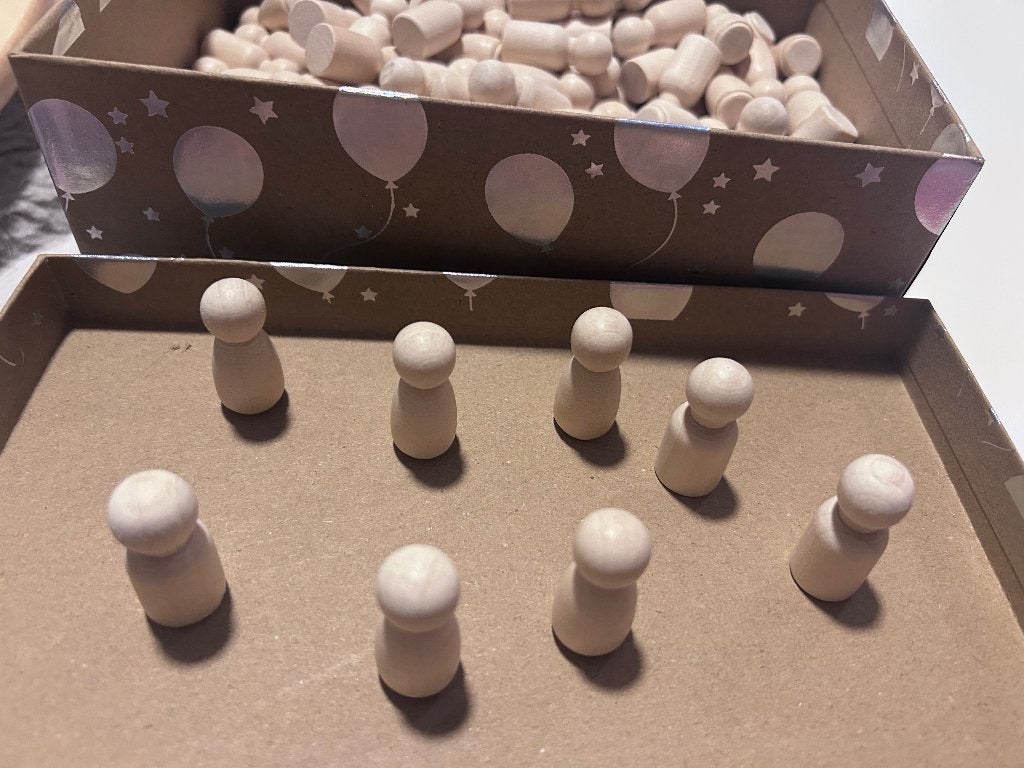 Houten poppetjes, Ophalen of Verzenden, Zo goed als nieuw