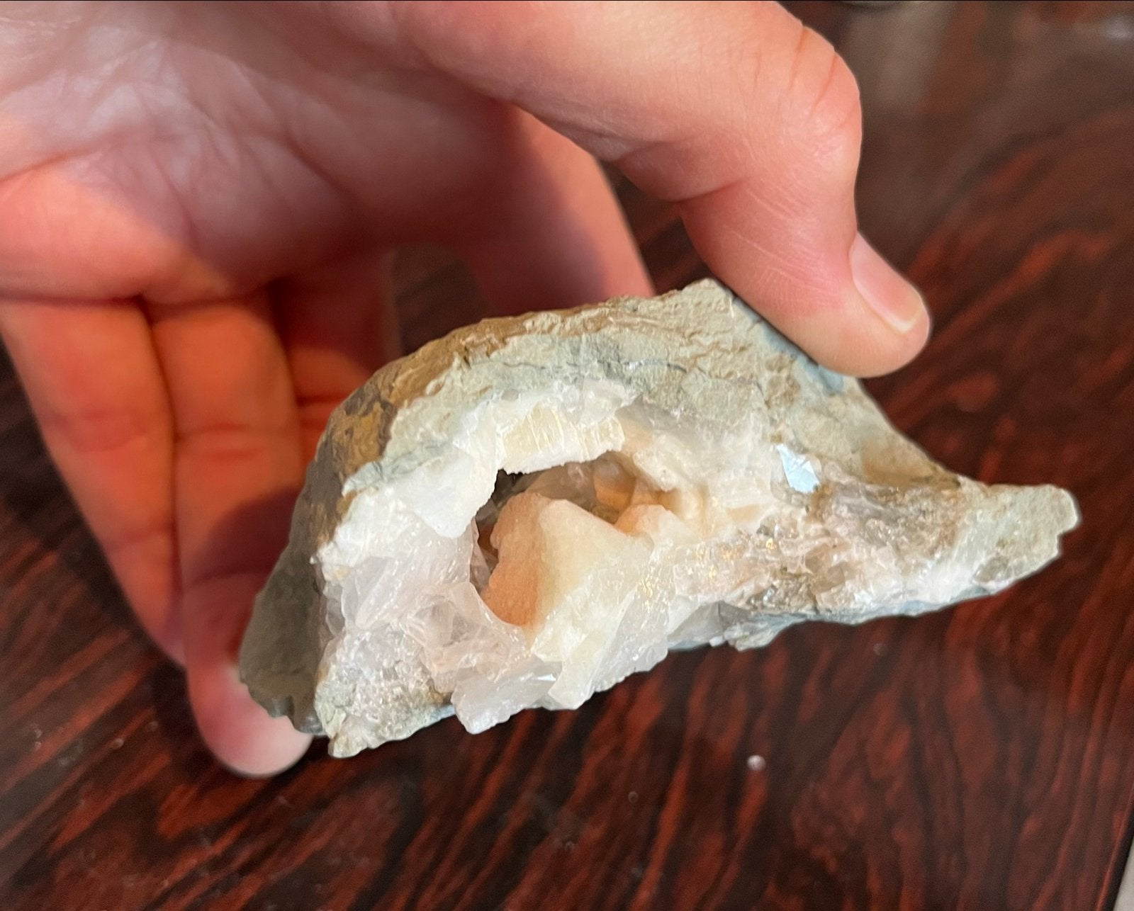 Geode met Kristallen - Uniek Mineraal, Ophalen of Verzenden, Mineraal