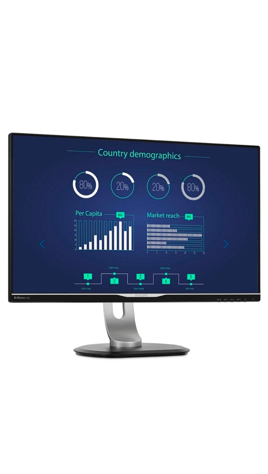Philips Brilliance 25" QHD Monitor met USB-C Dock, Ophalen, Philips, IPS, HDMI