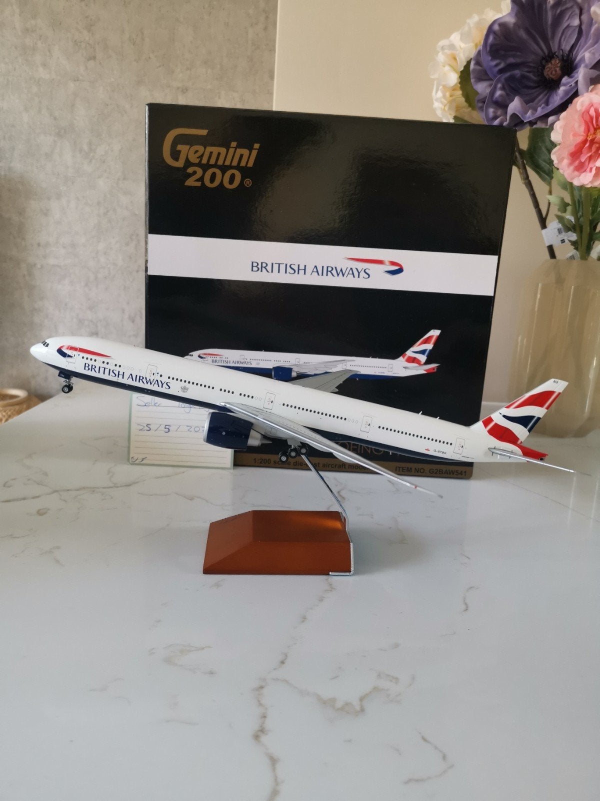 British Airways B777-300ER Gemini Jets 1:200 G2BAW541 G-STBG, Overige merken, 1:200 of kleiner, Nieuw, Ophalen of Verzenden