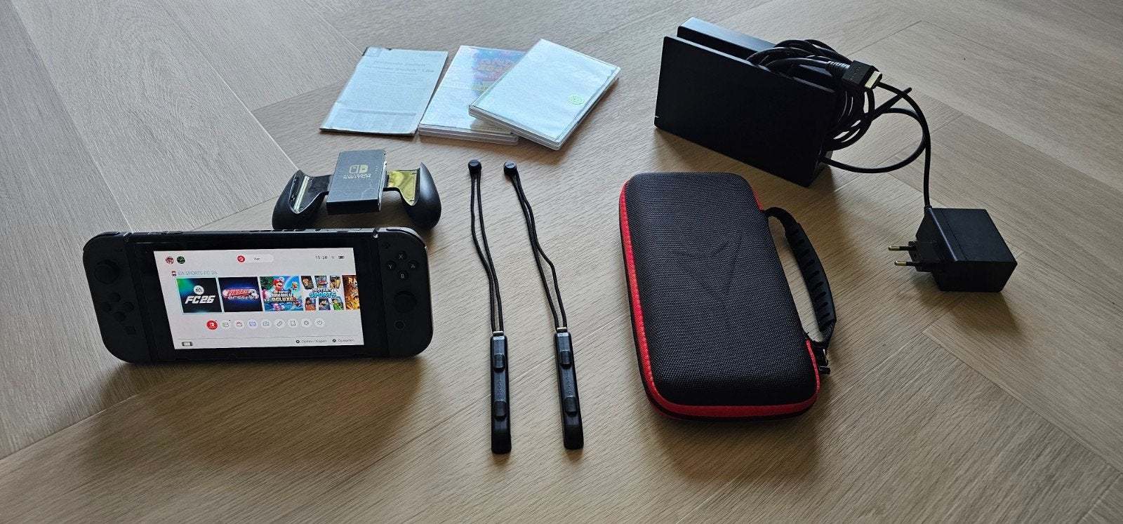 Nintendo Switch incl accesoires en spellen, Ophalen, Zo goed als nieuw, Switch Original