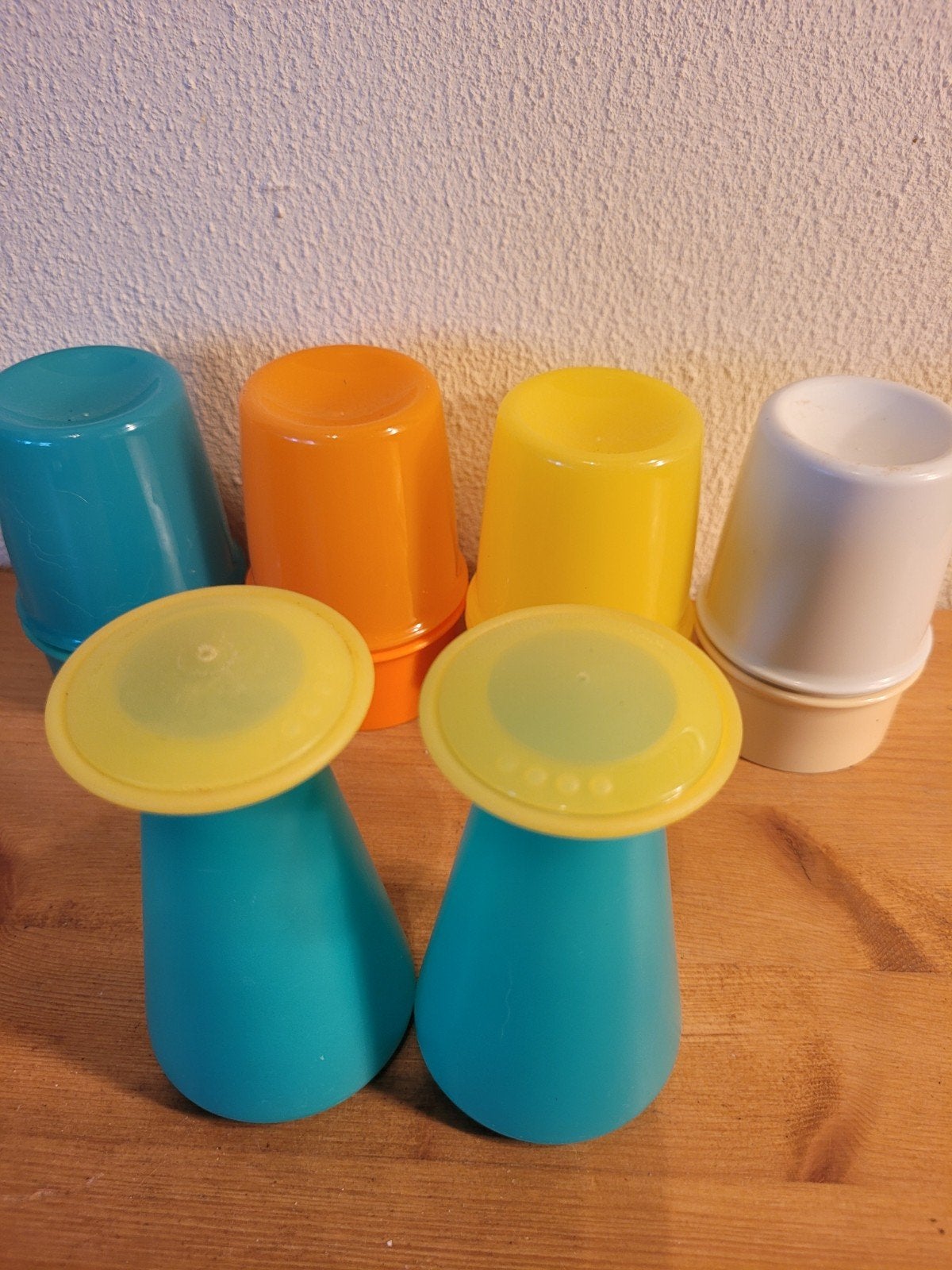 Vintage Tupperware Eierdopjes & Zout vaatje eierdop peper, Ophalen of Verzenden, Zo goed als nieuw, Oranje, Overige typen