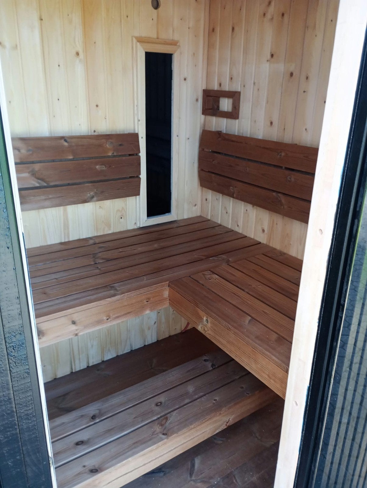 Geïsoleerde sauna traditioneel en 2x infrarood 204x144 cm, Ophalen, Info@stokedleisure.com, Fins of Traditioneel, Complete sauna