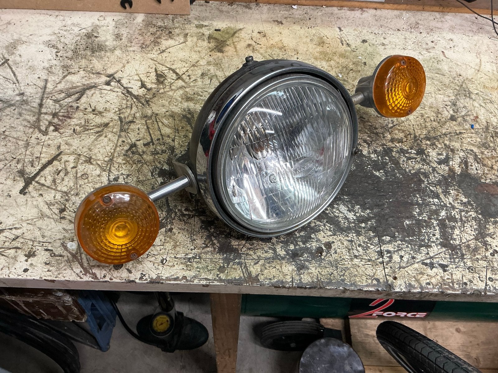 Koplamp met knipperlichten voor Suzuki GS 850, Motoren, Ophalen of Verzenden, Gebruikt