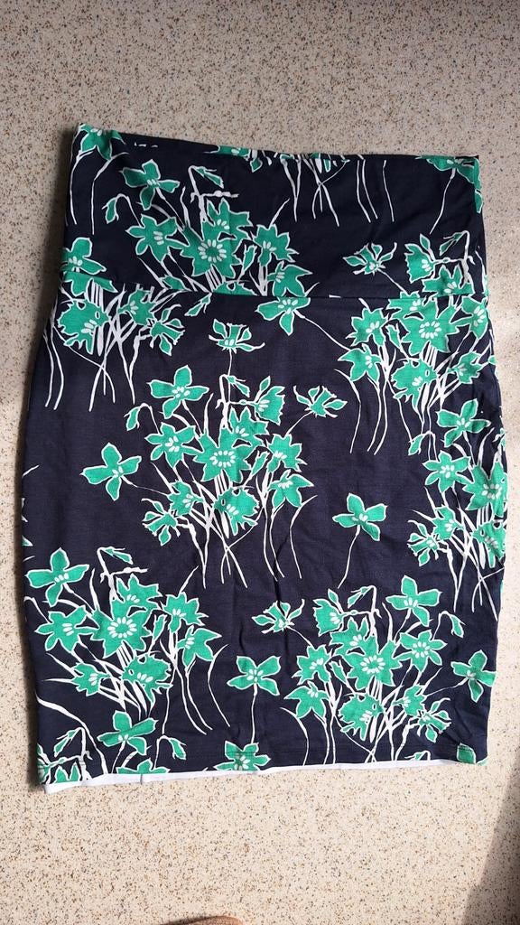 CadaDía rok met bloemenprint, maat 40, viscose/elastaan, Kleding | Dames, Rokken, CadaDía, Blauw, Maat 42/44 (L), Ophalen of Verzenden