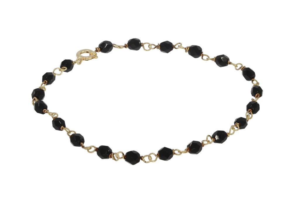 Gitten vintage 14k gouden dames armband klassiek, Voordeelsieraden, Verzenden, Zo goed als nieuw, Met edelsteen