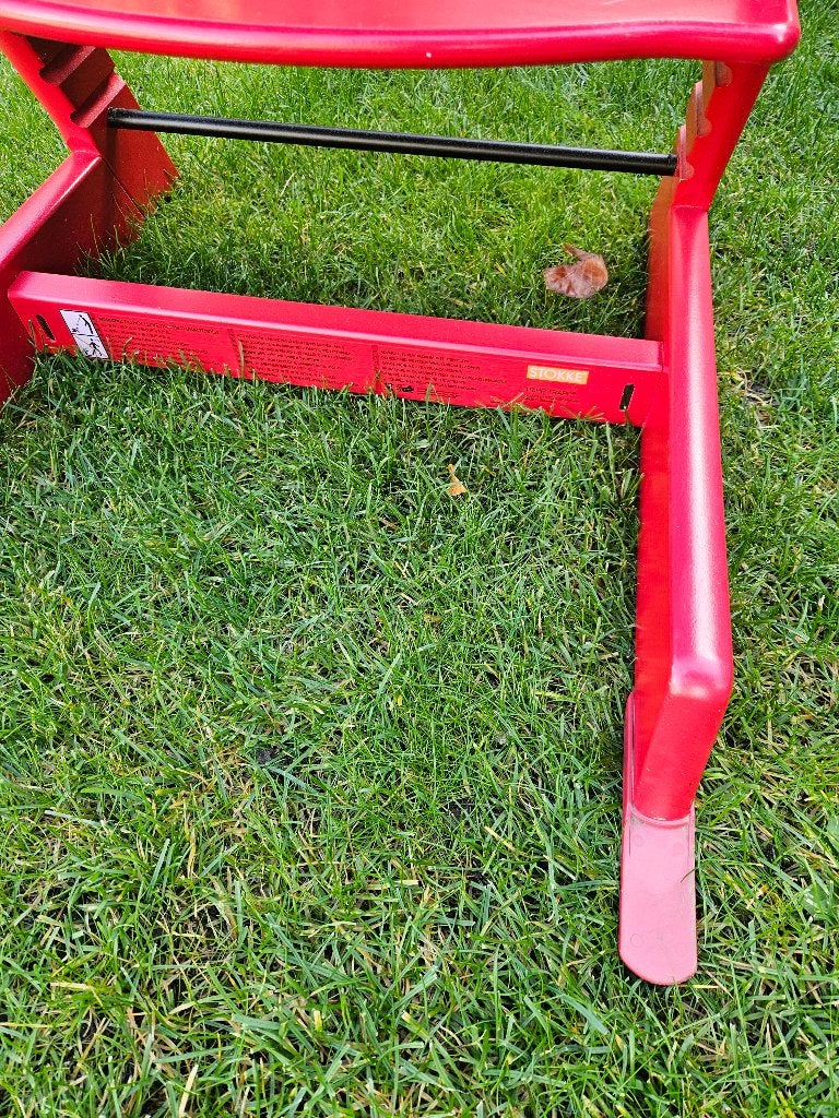 Stokke Trip Trap stoel rood, Ophalen, Gebruikt, Meegroeistoel