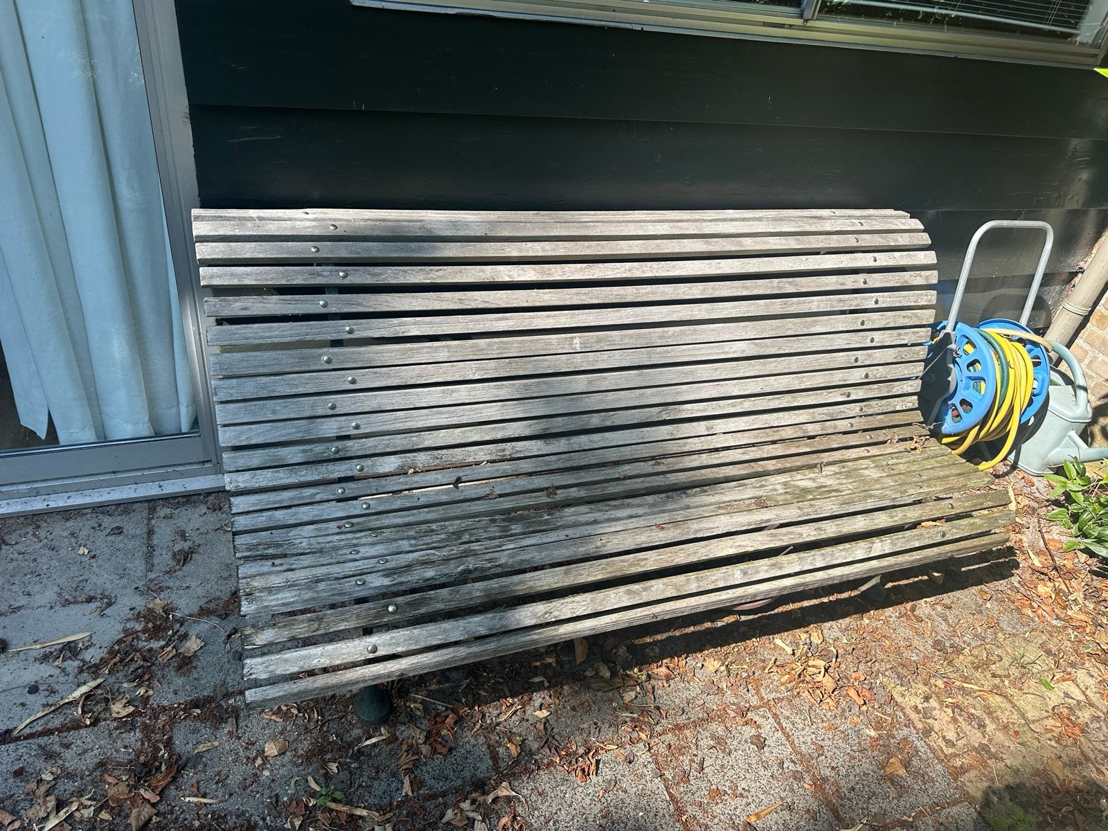Houten tuinbank - Robuuste bank voor buiten, Ophalen, Gebruikt, Hout