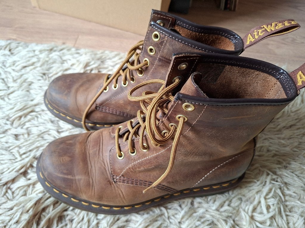 Zgan Dr. Martens 1460 Crazy Horse Leren Veterlaarzen mt 41, Schoenen met lage hakken, Bruin, Ophalen of Verzenden, Dr. Martens