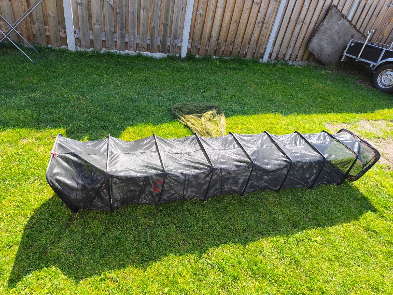Groot leefnet 3 meter lang, Ophalen of Verzenden, Gebruikt, Net of Fuik