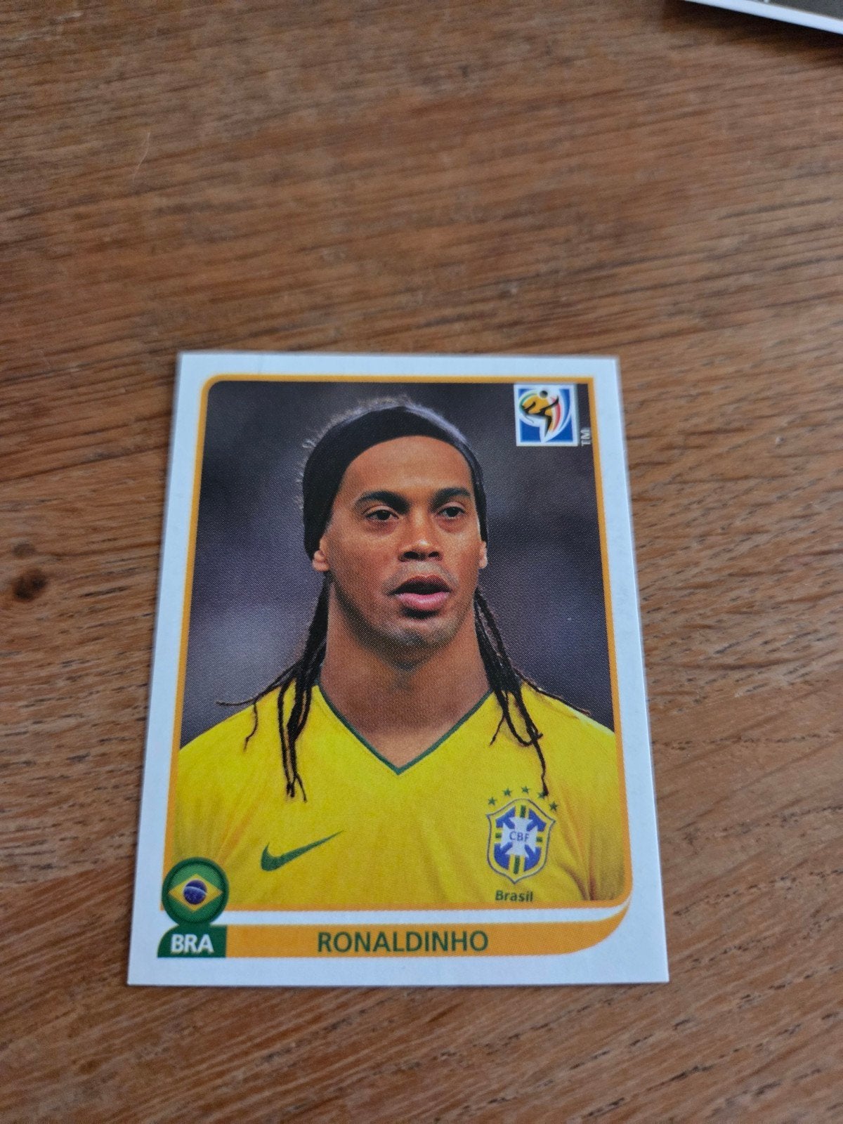 Panini WK 2010 Ronaldinho, Ophalen of Verzenden, Zo goed als nieuw, Sticker