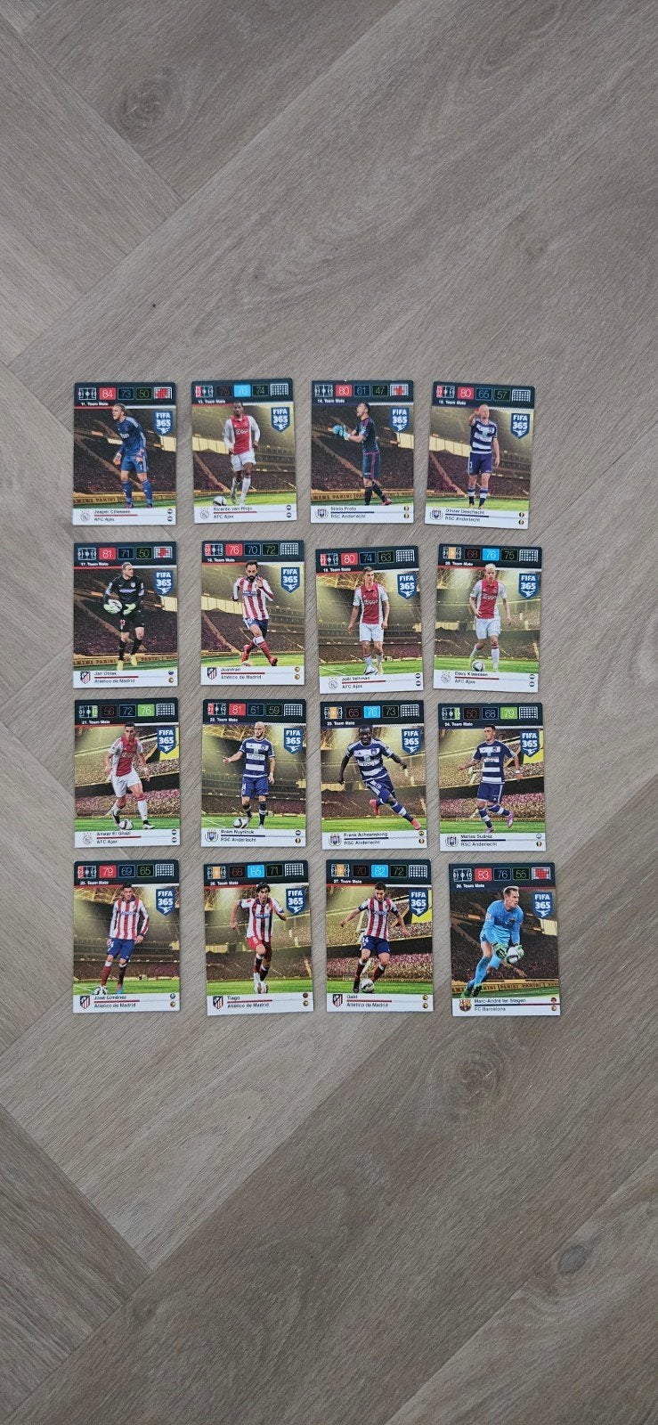 Panini FIFA 365 Adrenalyn XL 2015, Ophalen of Verzenden, Zo goed als nieuw, Meerdere plaatjes