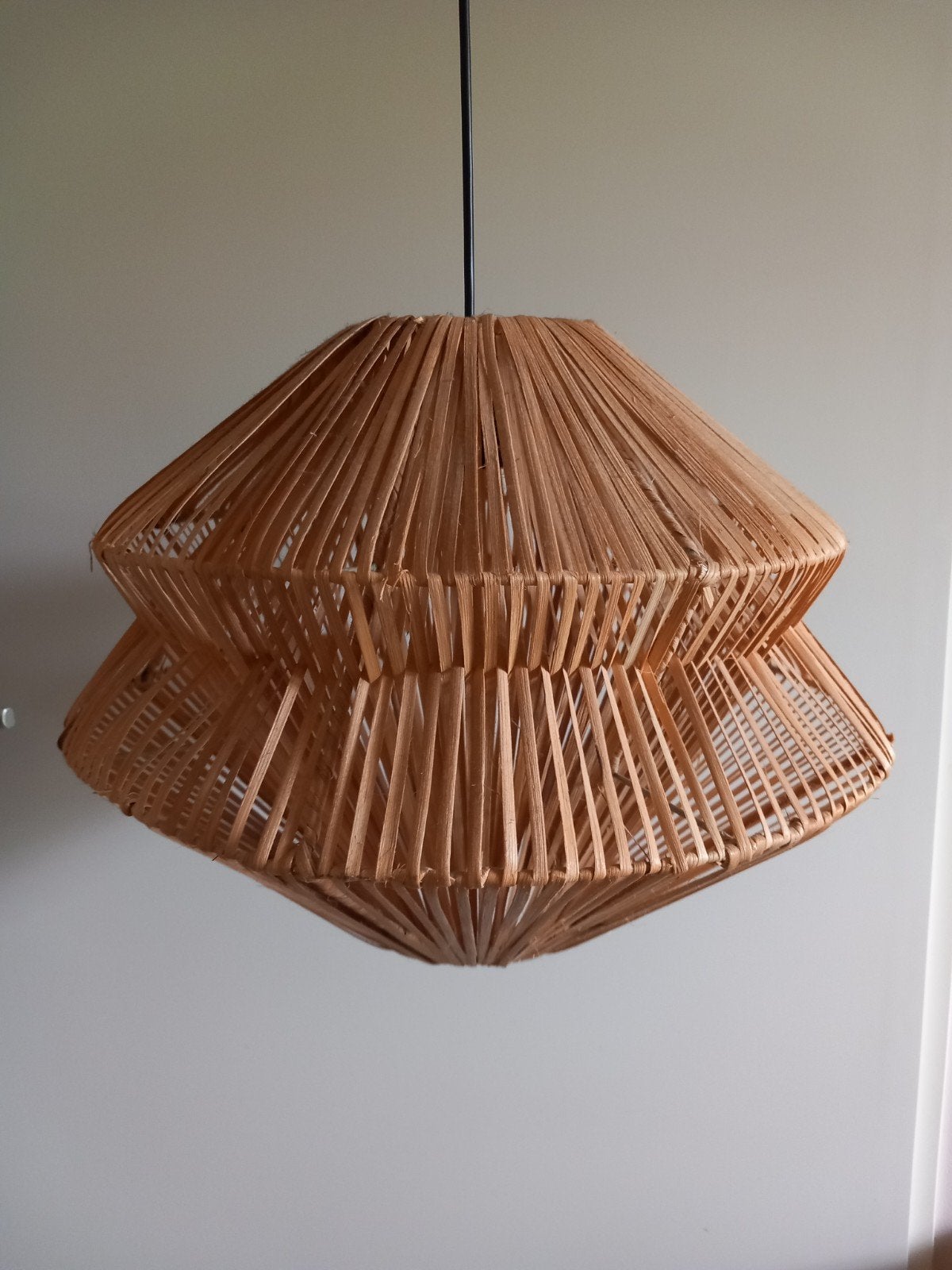 Lamp rotan / bamboe, Ophalen of Verzenden, Zo goed als nieuw, Minder dan 50 cm