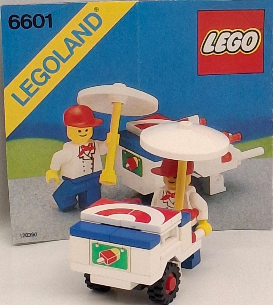 2x LEGO LEGOLAND - 6601 - Ice Cream Cart Ijs kar, Gebruikt, Lego, Ophalen of Verzenden, Compleet