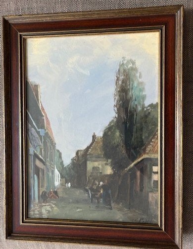 Petit - straatje (goache), Antiek en Kunst, Ophalen