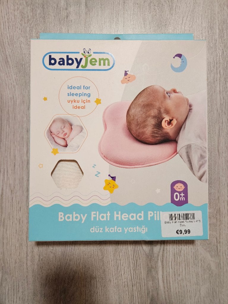 Nieuw wit Babyjem anti plat hoofd kussen in verpakking, Nieuw, Kleed of Kussen, Ophalen of Verzenden, Wit