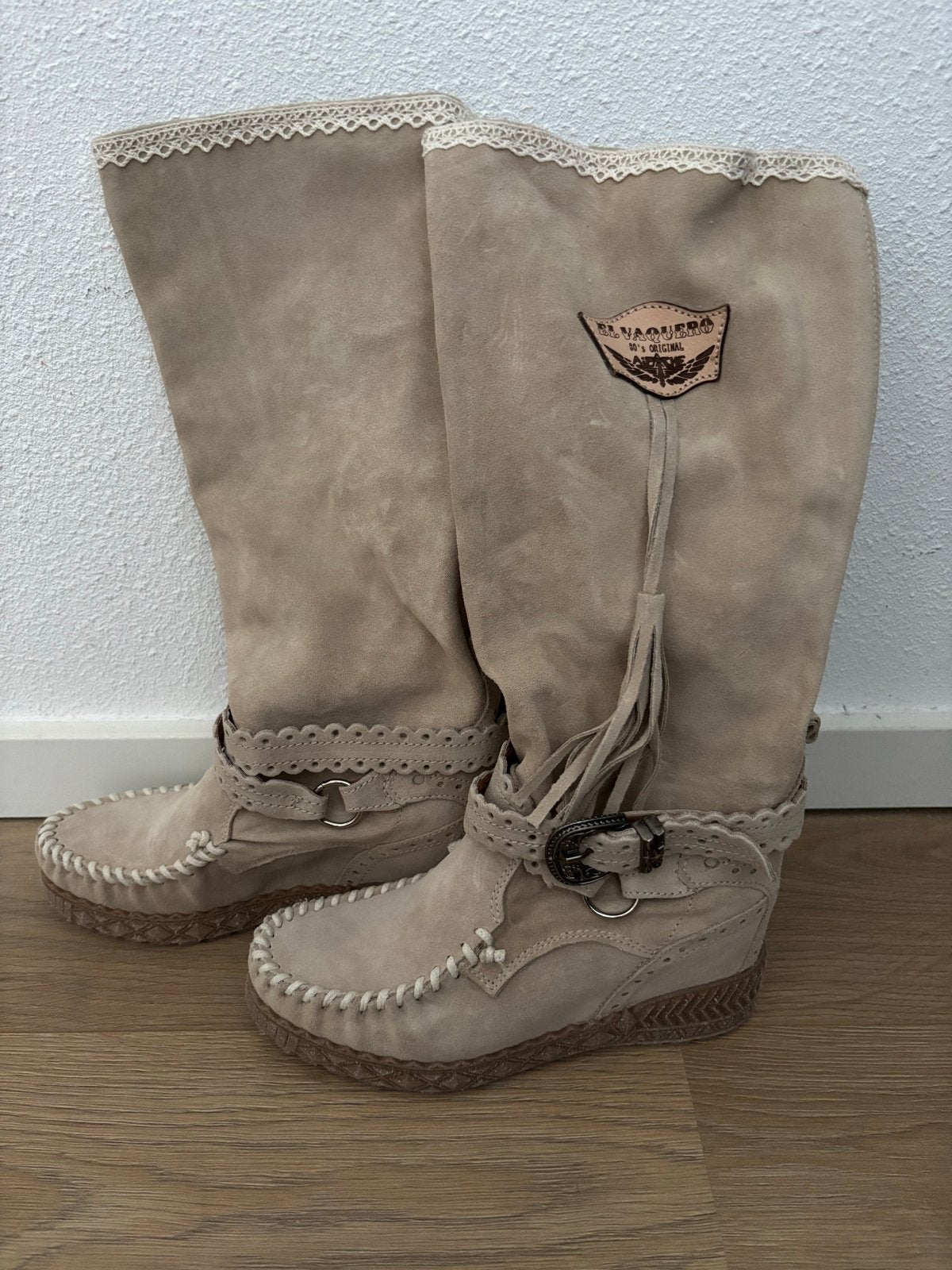 El Vaquero Laarzen - Ibiza maat 36, Ophalen of Verzenden, Zo goed als nieuw, Beige, Hoge laarzen