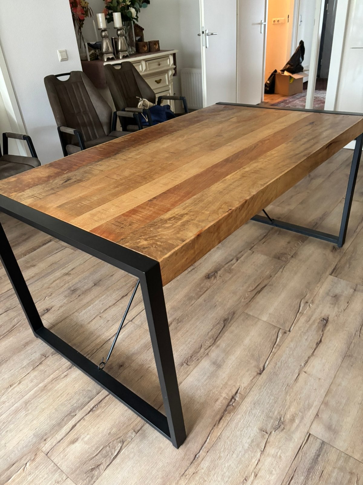 Eetkamer tafel., Ophalen, 200 cm of meer, 50 tot 100 cm, Zo goed als nieuw