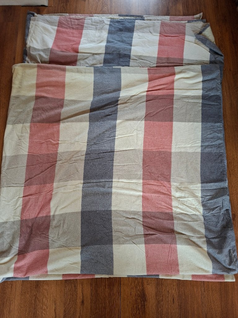 Dekbedovertrek flanel, 2,20 x 2,20 meter, Gebruikt, Beige, Dekbedovertrek, Katoen
