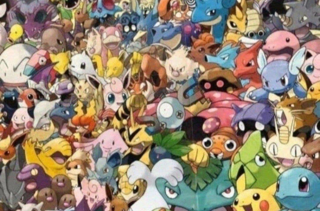 Pokémon Poster met diverse Pokémon (2005), Ophalen of Verzenden, Gebruikt, Tv, Poster