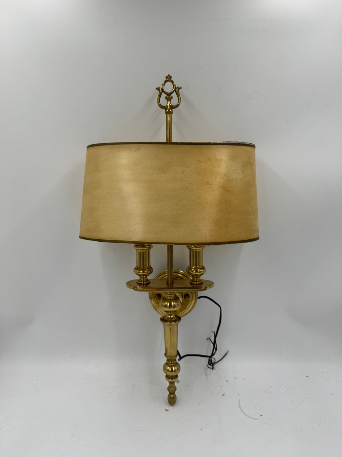 Vintage Messing Bouillotte Muurlamp – Klassieke Wandblaker, Antiek en Kunst, Ophalen of Verzenden