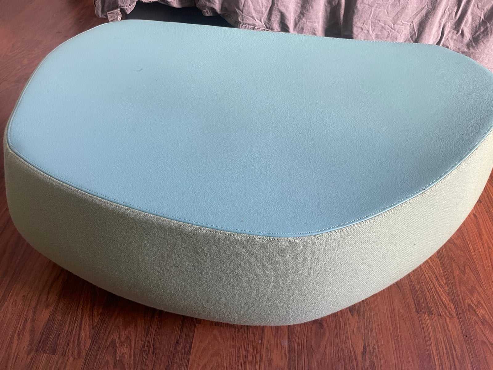 Moroso Fjord - poef, Ophalen, Leer, Zo goed als nieuw, 100 tot 125 cm