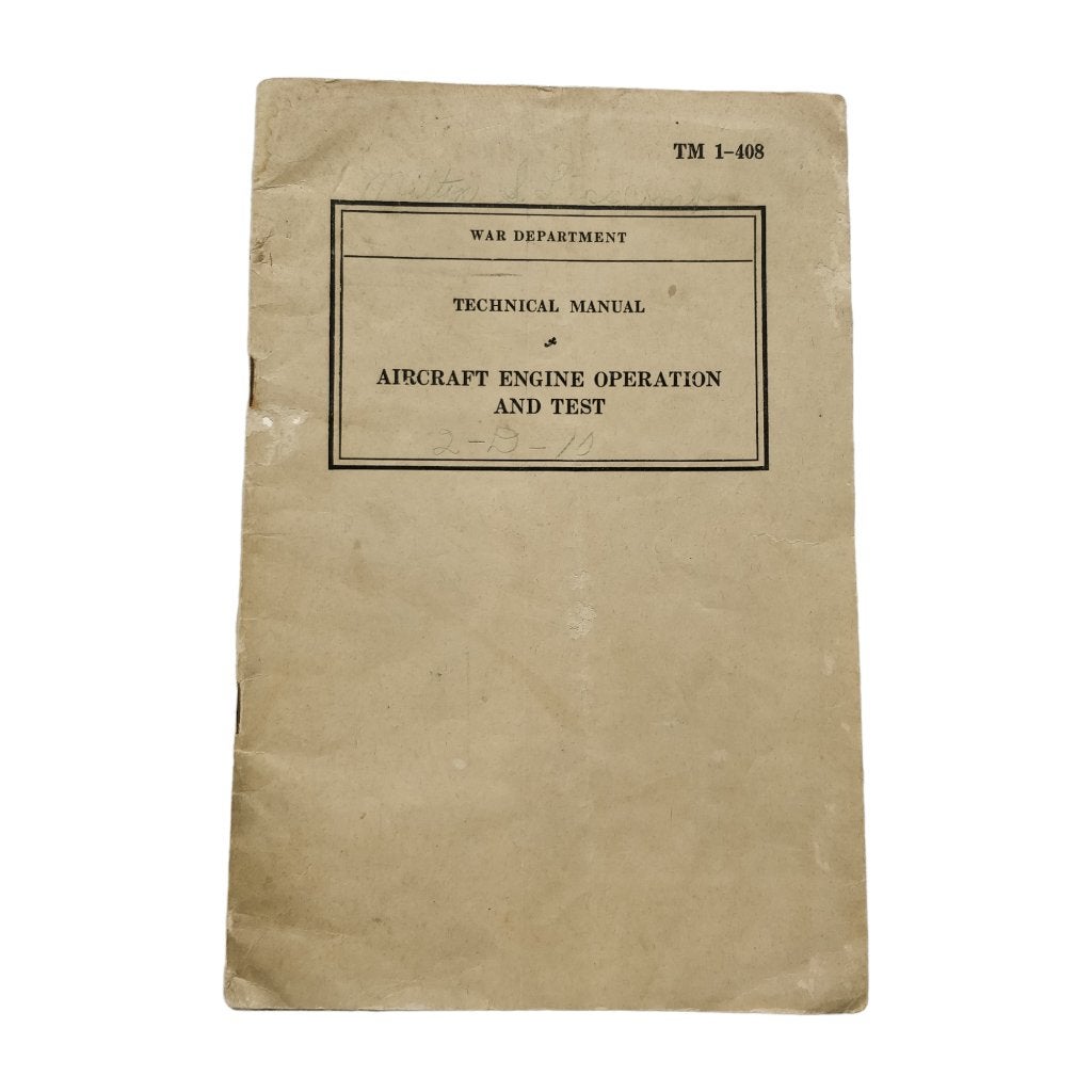 WWII US Field Manual Aircraft Engine Operation Named, Verzamelen, Ophalen of Verzenden, Amerika, Boek of Tijdschrift