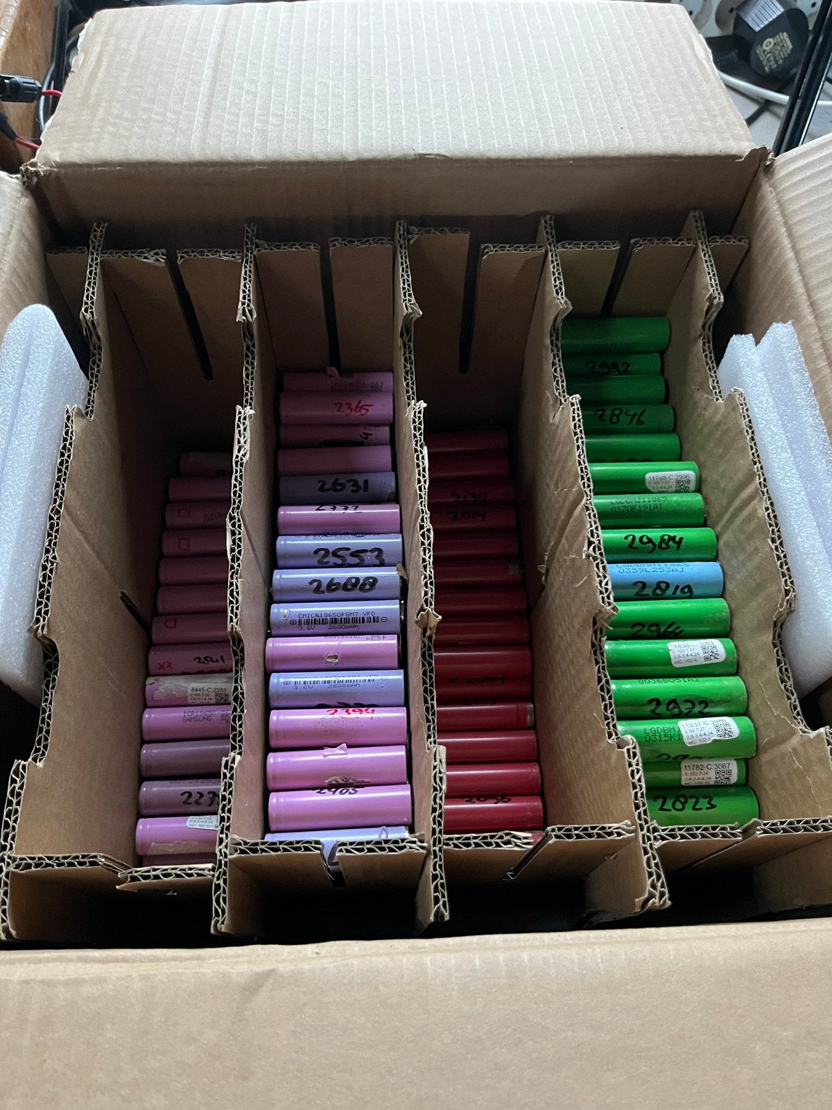 Grote partij 18650 lithium cellen, Ophalen, Gebruikt, Oplaadbaar