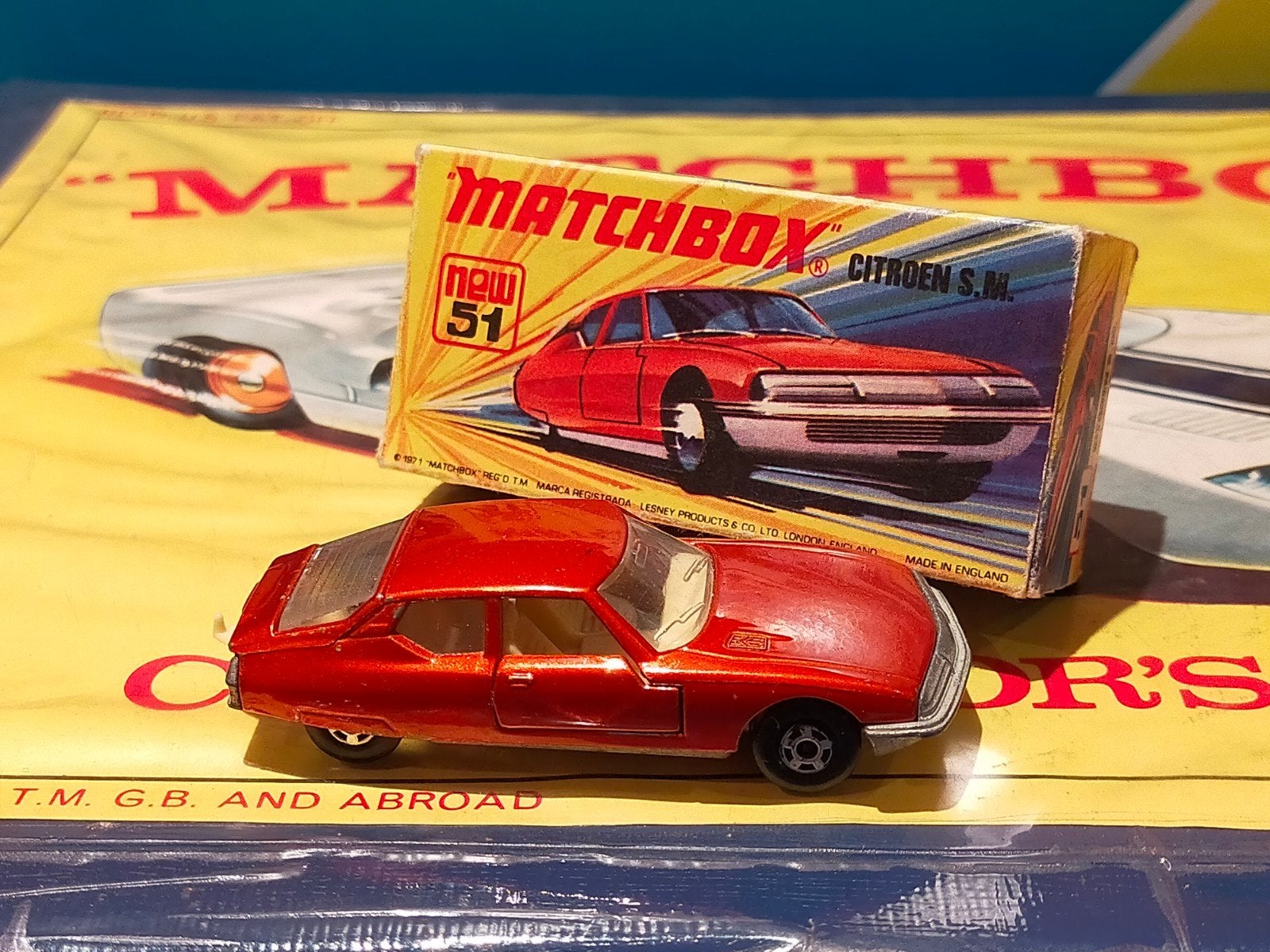 Lesney Matchbox Superfast MB 51 Citroën SM met doosje, Hobby en Vrije tijd, Modelauto's | 1:87, Ophalen of Verzenden, Zo goed als nieuw
