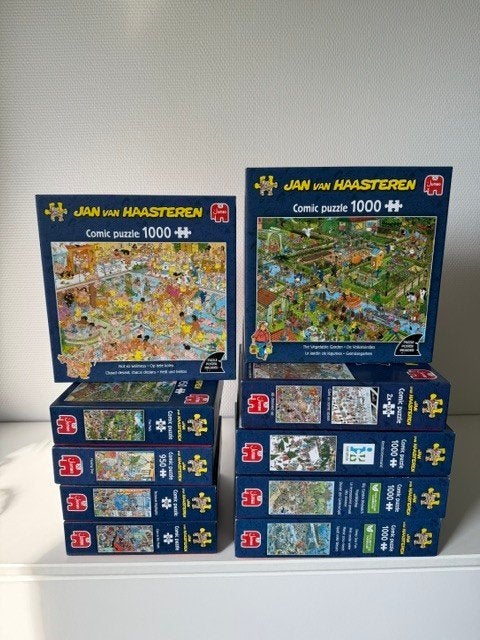 Jan van Haasteren puzzels - 1000 en 950 stukjes - Compleet, Ophalen, 500 t/m 1500 stukjes, Zo goed als nieuw, Legpuzzel